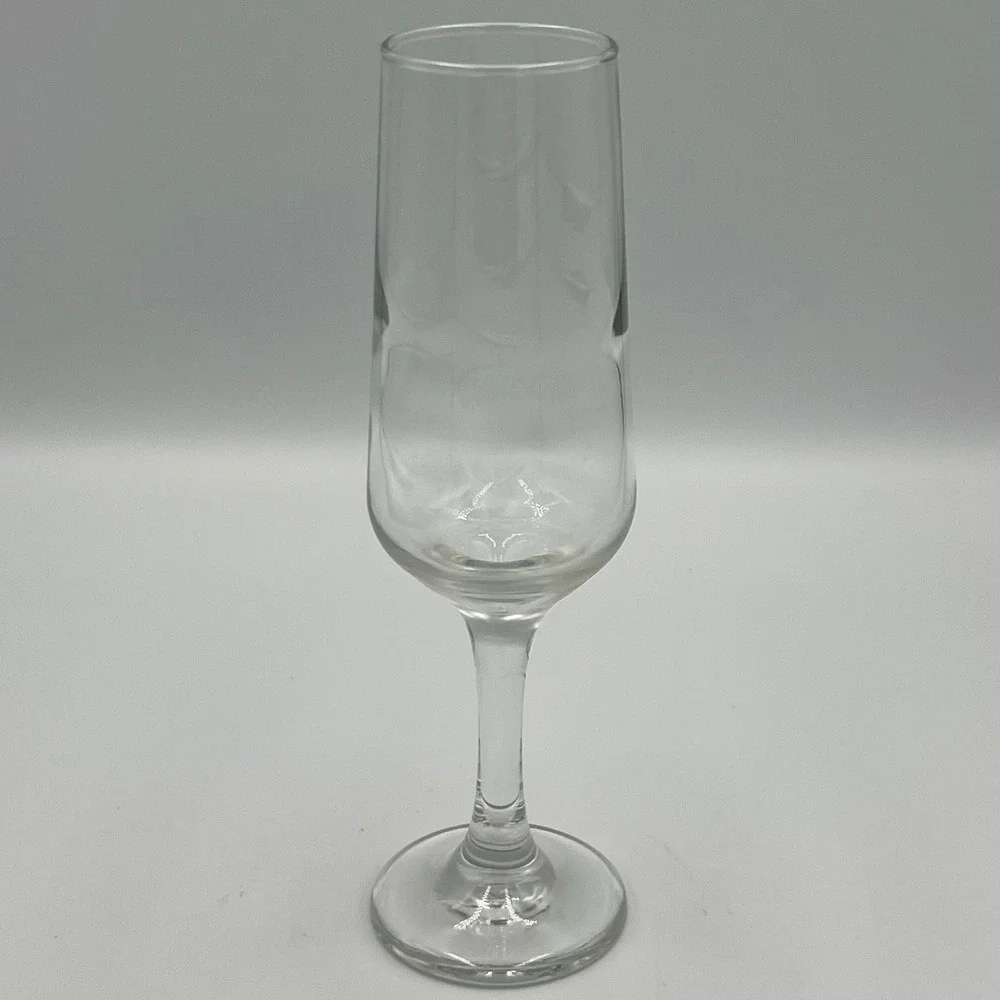 Champagne Flutes Set‎ of 5 Clear Glass Very Good Celebration Stemware